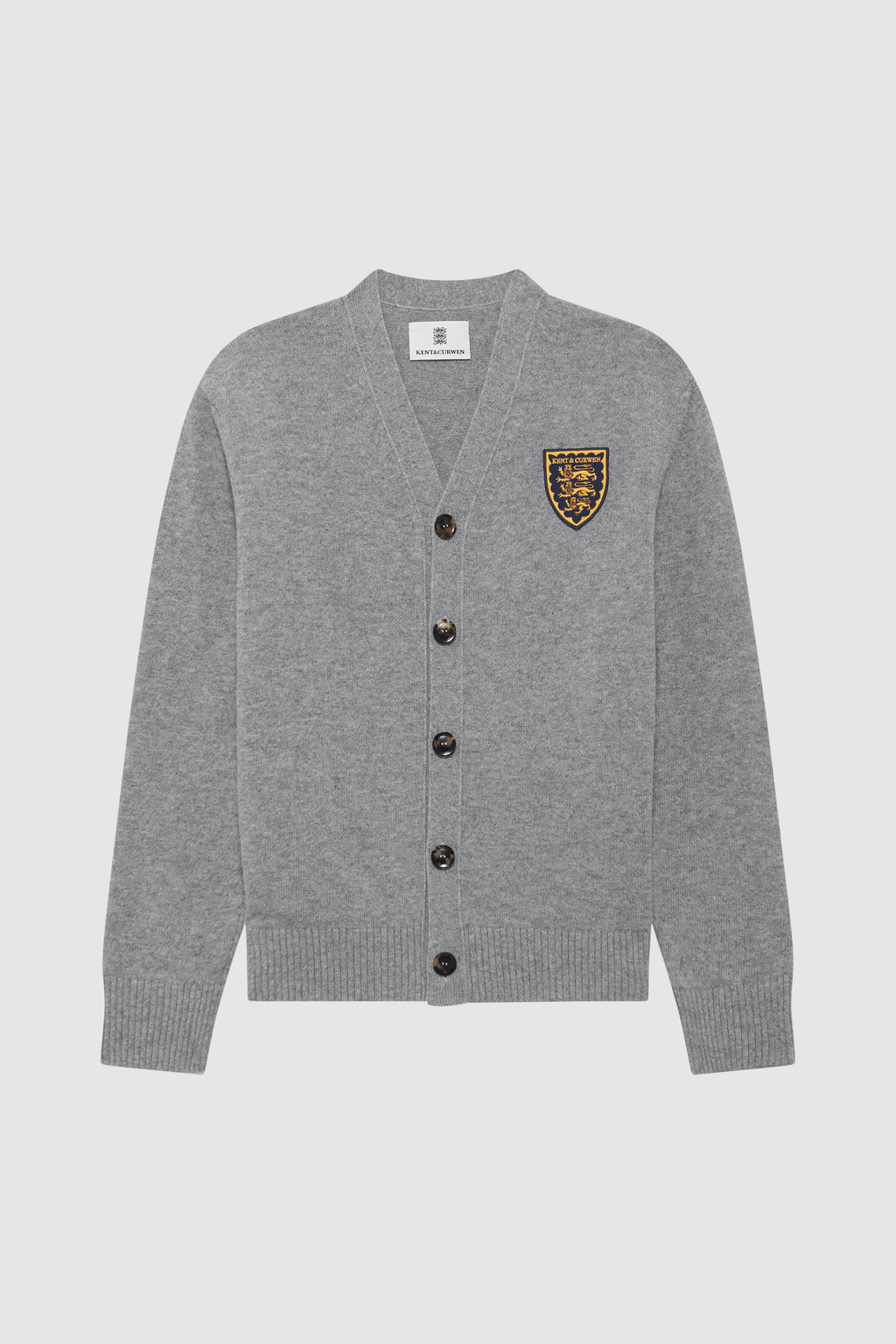 Three-Lions-Crest Wool Cardigan